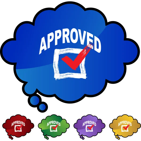 Approved web icon — Stock Vector