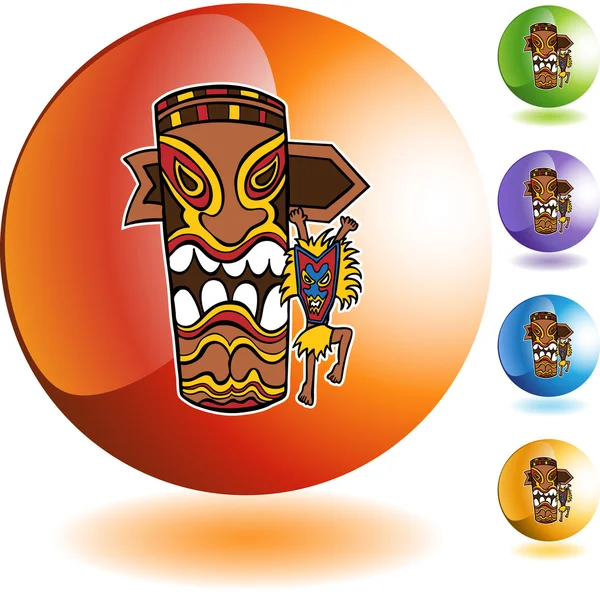 Witchdoctor botão web —  Vetores de Stock