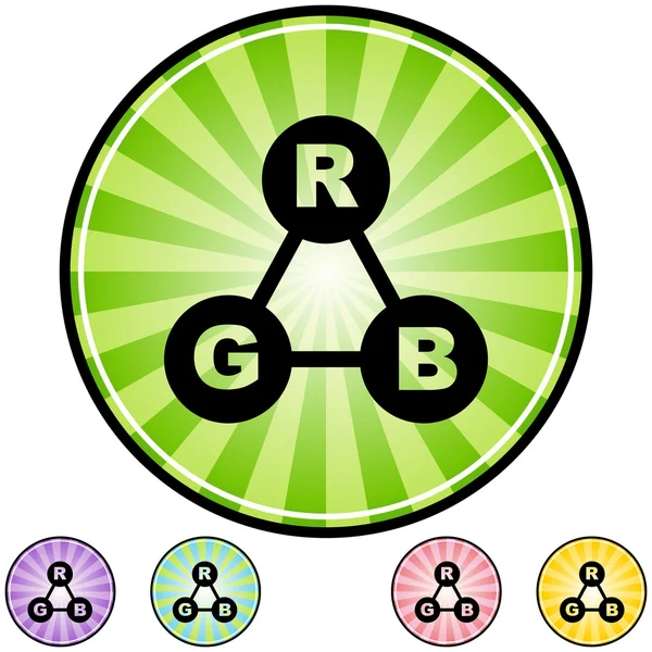 RGB-kleurenspectrum knop — Stockvector