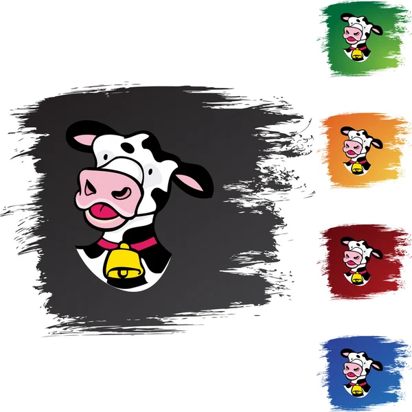 Icono web de vaca — Vector de stock