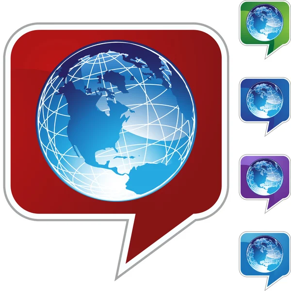 Earth globe web icon — Stock Vector