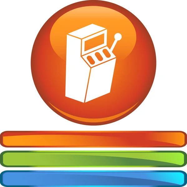 Slot Machine web button — Stock Vector