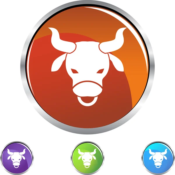 Taurus web gomb — Stock Vector