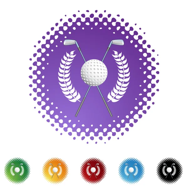 Golfe coroa web ícone —  Vetores de Stock