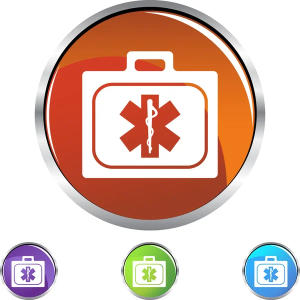 Kit médico icono web — Vector de stock