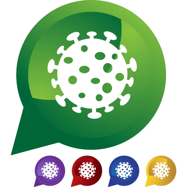 Bouton web virus — Image vectorielle