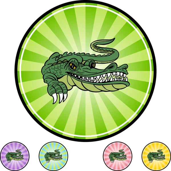 Icona web dell'alligatore — Vettoriale Stock