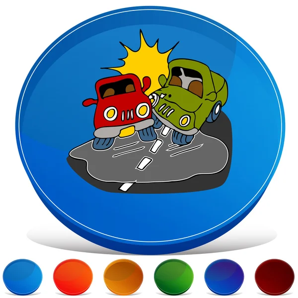 Accidente de coche icono web — Vector de stock