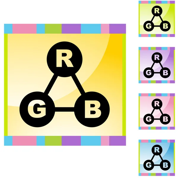 Bouton spectre de couleur RVB — Image vectorielle