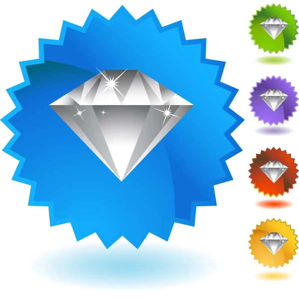 Pulsante web diamante — Vettoriale Stock