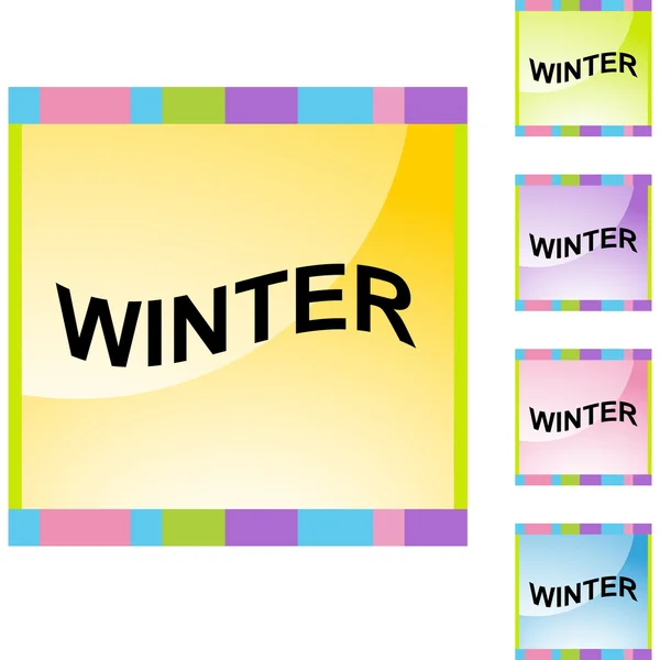 Winter Zeichen Web-Taste — Stockvektor