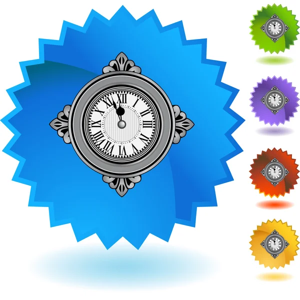 Reloj icono web — Vector de stock