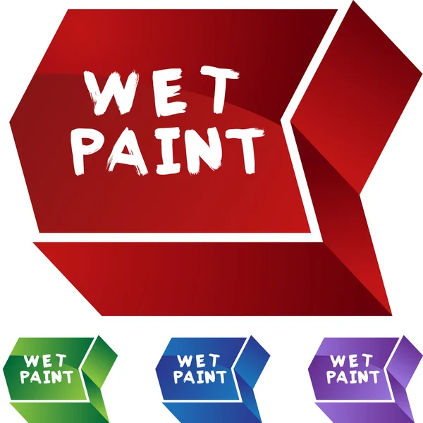 Wet Paint signs — Stock Vector