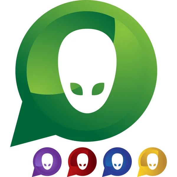 Alien-buitenaardse web pictogram — Stockvector