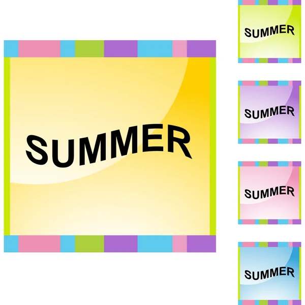 Zomer web knop — Stockvector