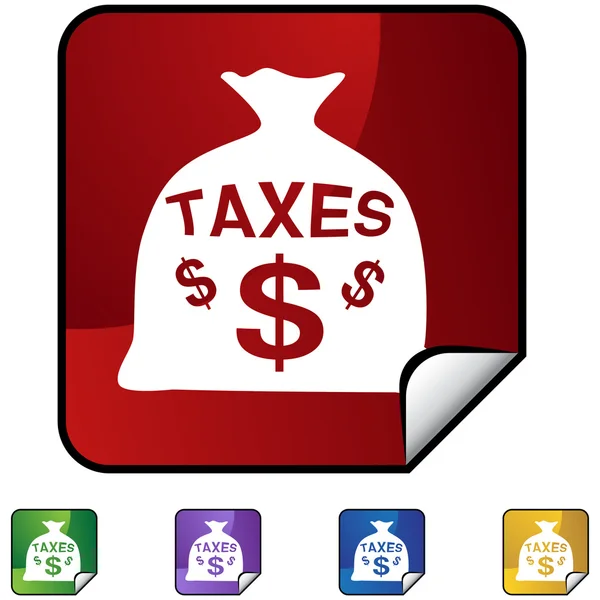 Impuestos icono web — Vector de stock