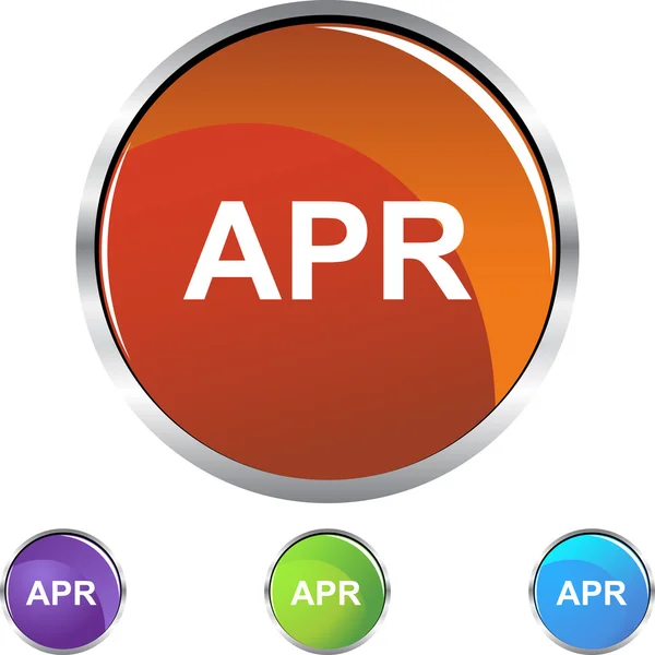 Απριλίου κουμπί web — Διανυσματικό Αρχείο