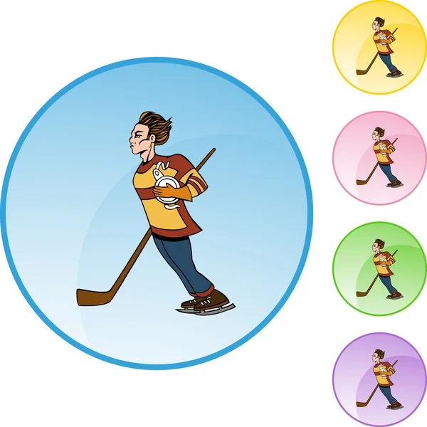 Hockey Player icon — Stock Vector