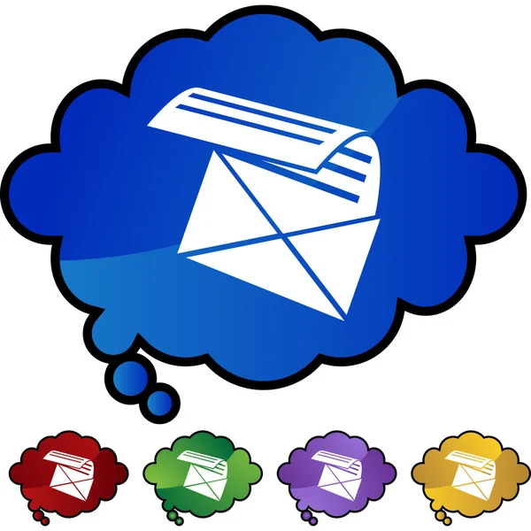 Botón web de correo electrónico — Vector de stock