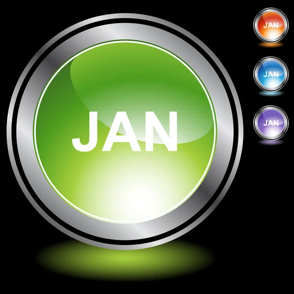 January web button — Stock Vector