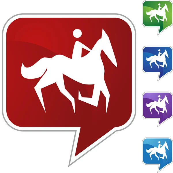 Pferdejockey-Ikone — Stockvektor
