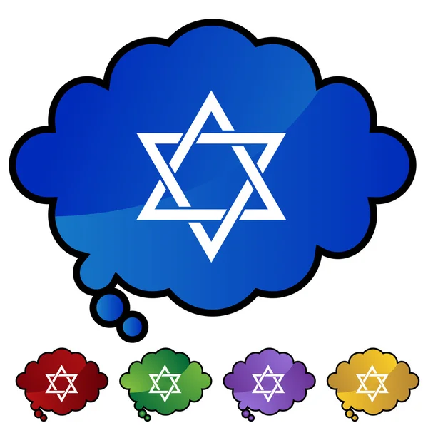 Jewish Star Icon — Stock Vector