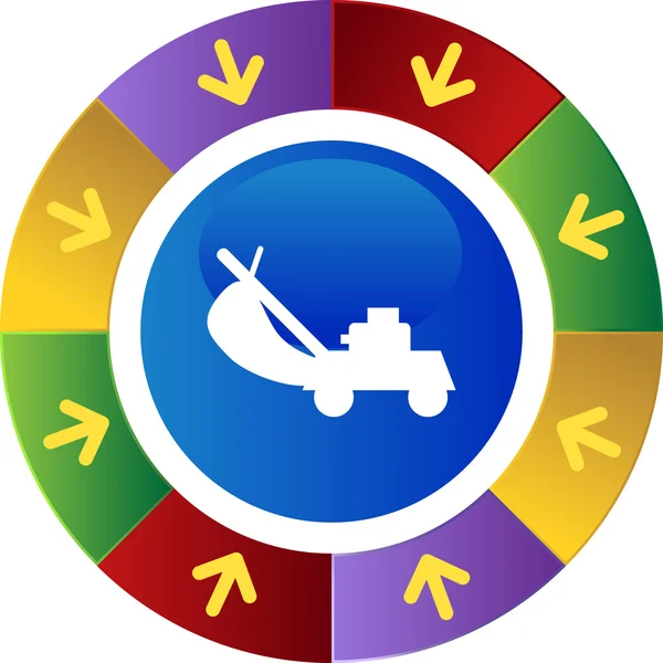 Ícone web cortador de grama —  Vetores de Stock