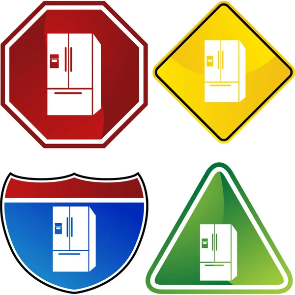 Botón web del refrigerador — Archivo Imágenes Vectoriales