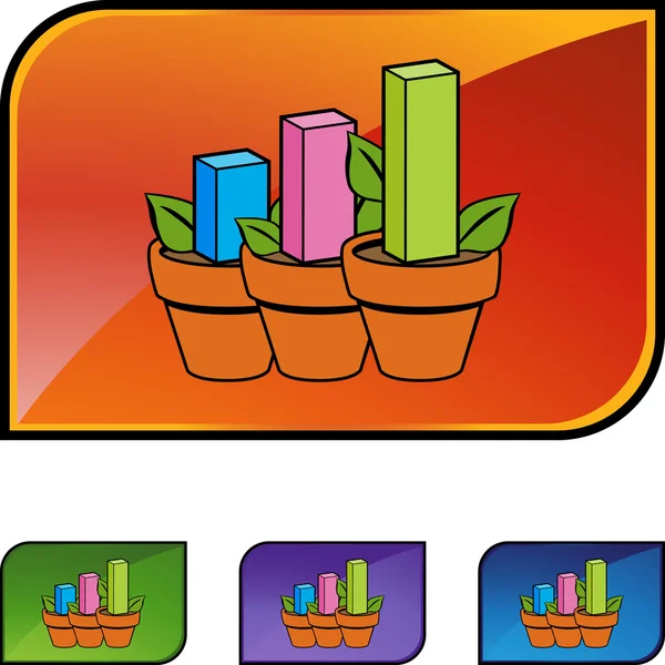 Icona web Profit Plant — Vettoriale Stock