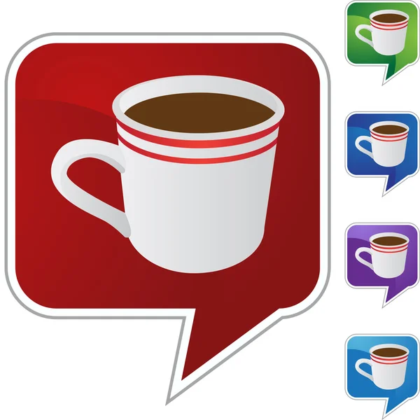 Kaffeetasse Web-Taste — Stockvektor