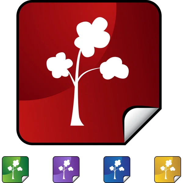 Icône de l'arbre icône web — Image vectorielle