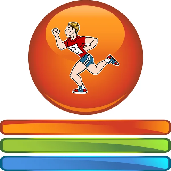 Runner man icon — Stock Vector