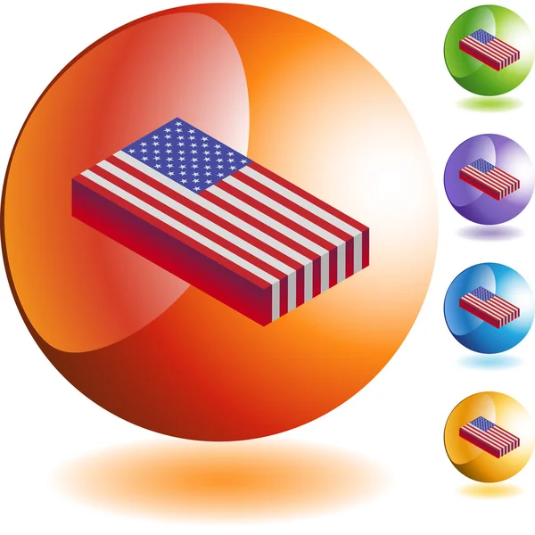 American Flag web icon — Stock Vector