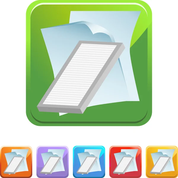 Filtro de ar Documento botão web —  Vetores de Stock