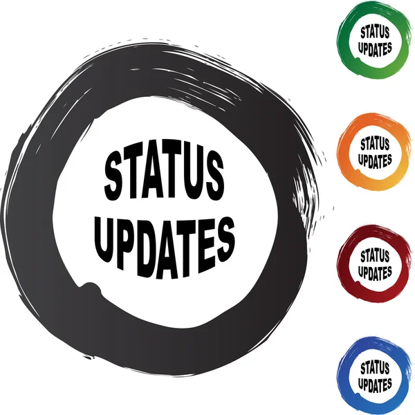 Przycisk web aktualizacje statusu — Wektor stockowy