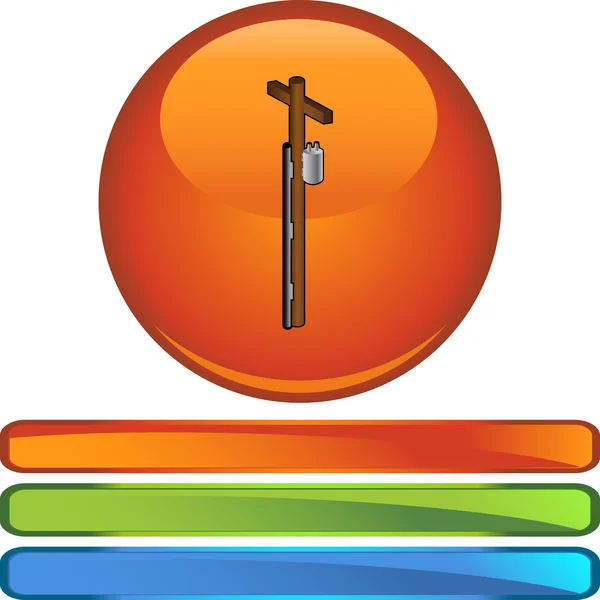 Powerline icon button — Stock Vector