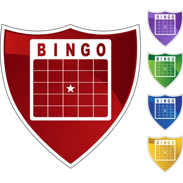 Bingo card web button — Stock Vector