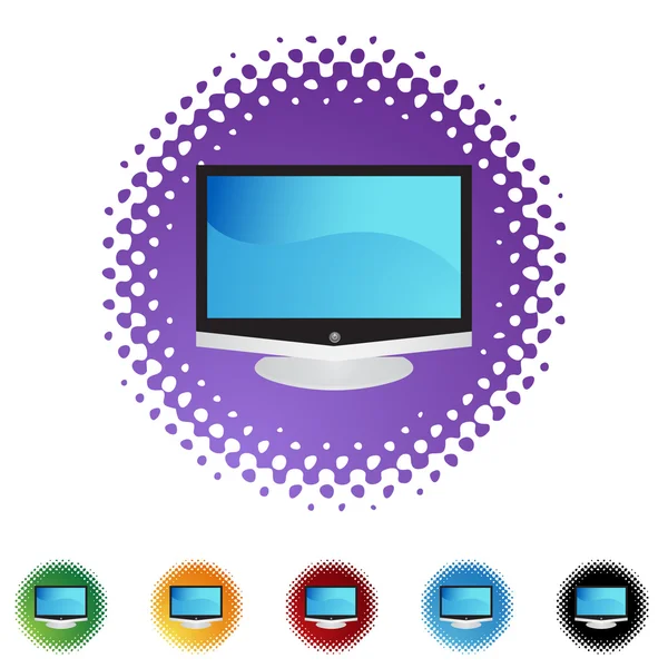 Pantalla plana Tv — Vector de stock