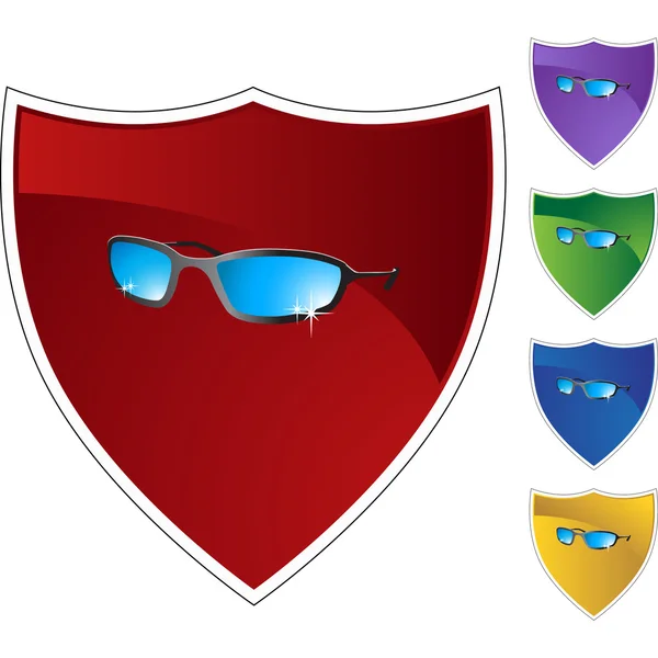 Sunglasses  web button — Stock Vector