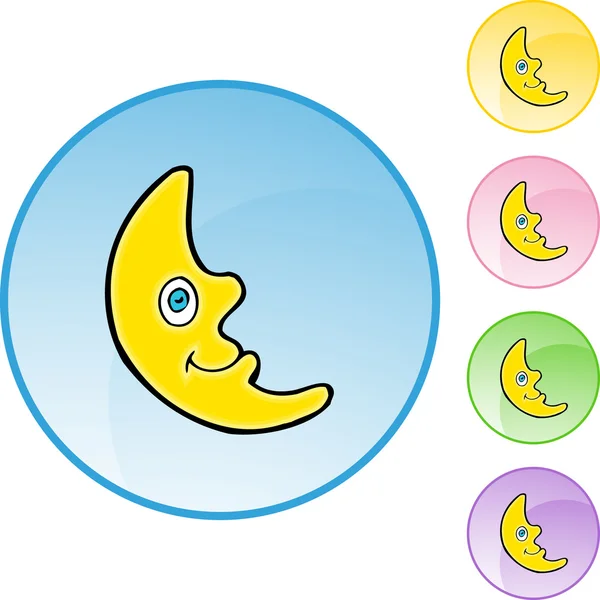 Crescent Moon web icon — Stock Vector