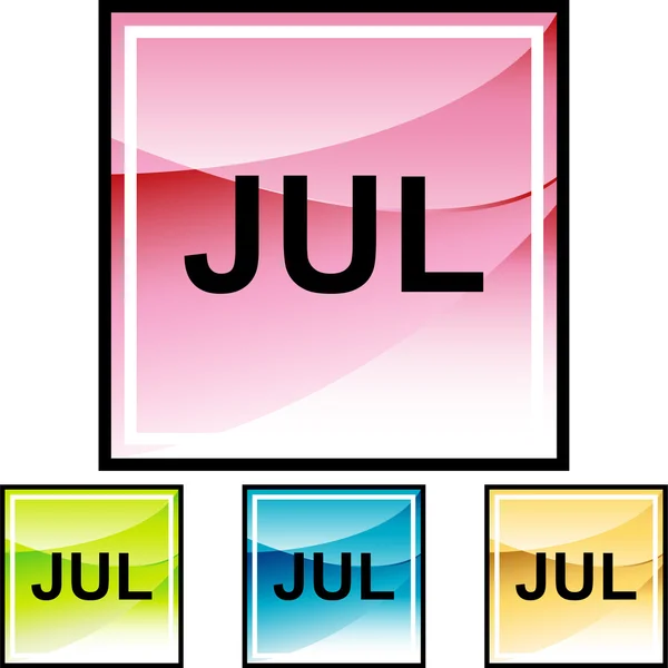 July web button — Stock Vector