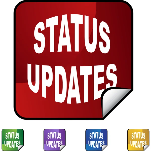 Web knop Status Updates — Stockvector