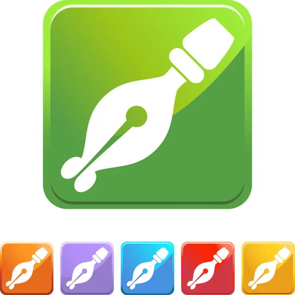 Kalligrafie Pen pictogram — Stockvector