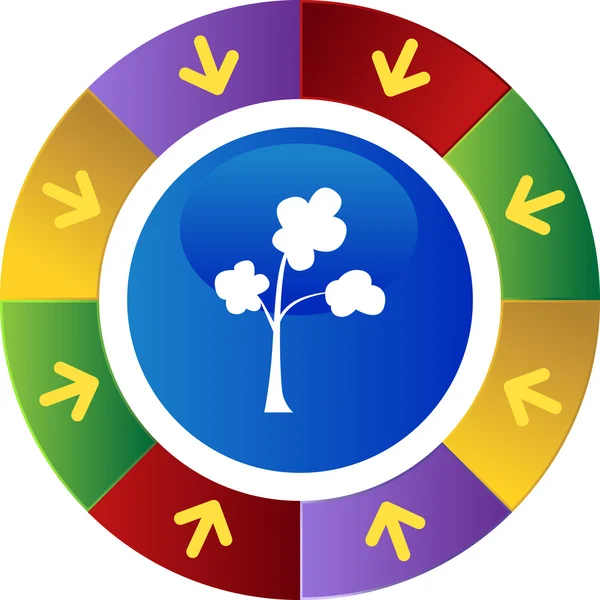 Ícone de árvore ícone web — Vetor de Stock