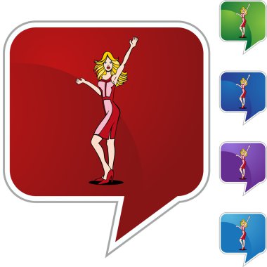 Kız dalgalanan web simgesi