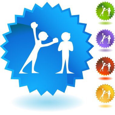 İnsanlar web simgesi savunarak