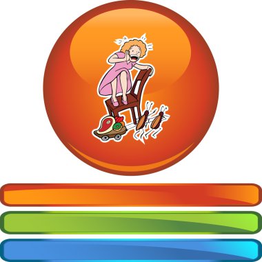 Hamam böcekleri ve kadın web simgesi