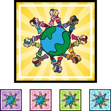 İnsanlar Hugging web düğmesi