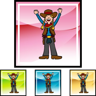 Kovboy kız web simgesi