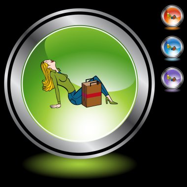 Müşteri kadın gülüyor